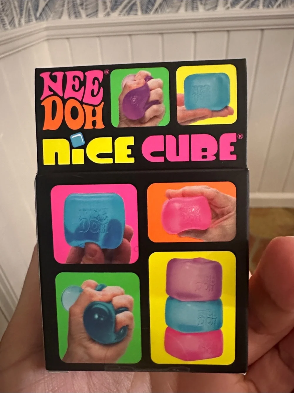 Schylling NeeDoh Nice Cube Super Solid Squish - Blue